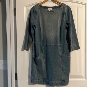 AG Adriano Goldschmied Denim Stretch jean Dress With Pockets Size Medium